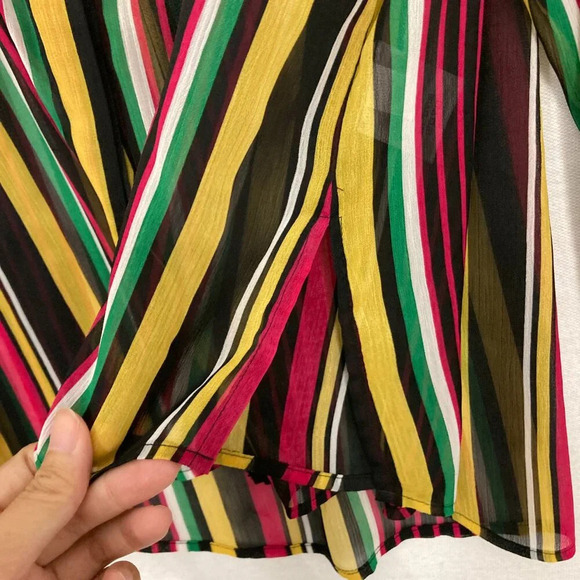 INC International Concepts Colorful Striped Soft Long Sleeve Button Down 1X - Picture 8 of 12